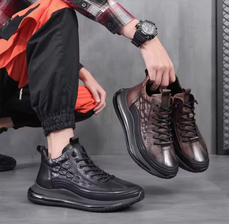 Zapatillas Croco Imperial - Cuero de Cocodrilo, Suela Antideslizante y Ajuste Ergonómico