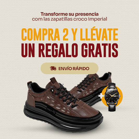 Zapatillas Croco Imperial - Cuero de Cocodrilo, Suela Antideslizante y Ajuste Ergonómico