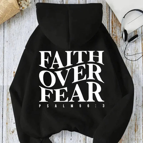Sudadera con capucha la fe por Encima del Miedo