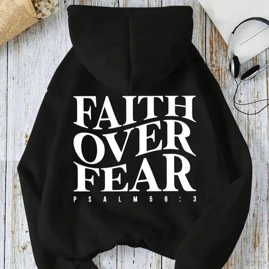 Sudadera con capucha la fe por Encima del Miedo
