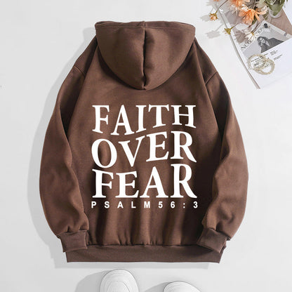 Sudadera con capucha la fe por Encima del Miedo