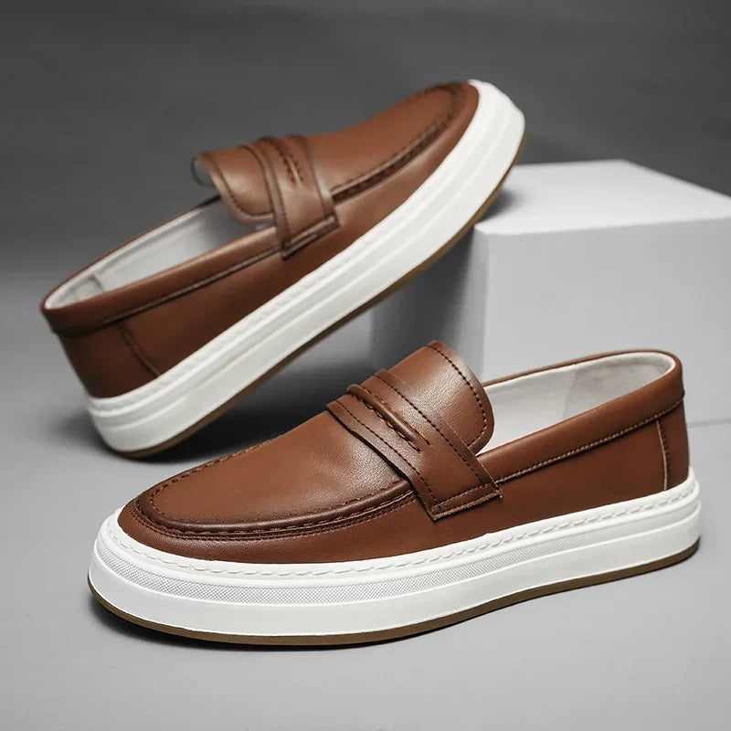 Zapatos de Cuero Genuino Moico