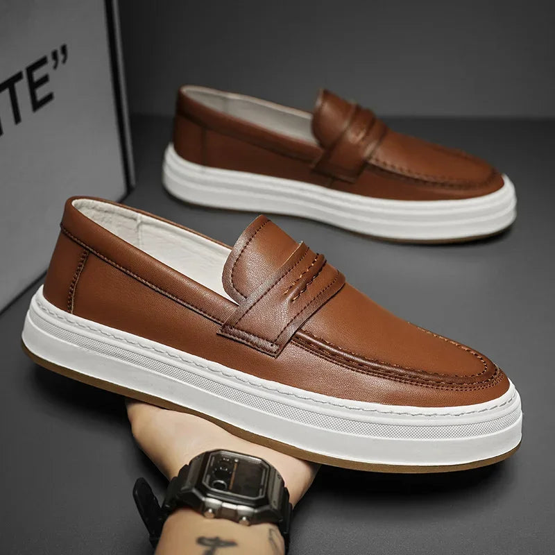 Zapatos de Cuero Genuino Moico