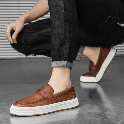 Zapatos de Cuero Genuino Moico