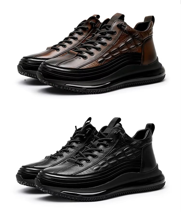 Zapatillas Croco Imperial - Cuero de Cocodrilo, Suela Antideslizante y Ajuste Ergonómico 50% Rabatt
