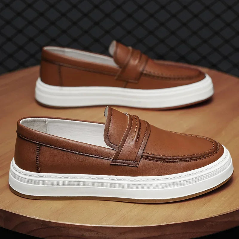 Zapatos de Cuero Genuino Moico