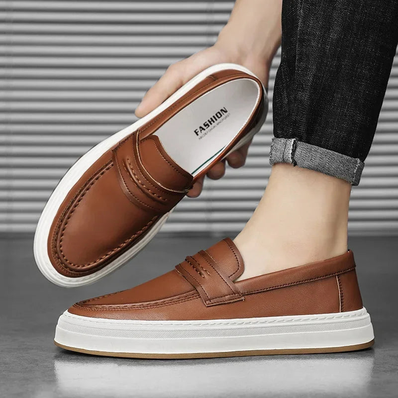 Zapatos de Cuero Genuino Moico