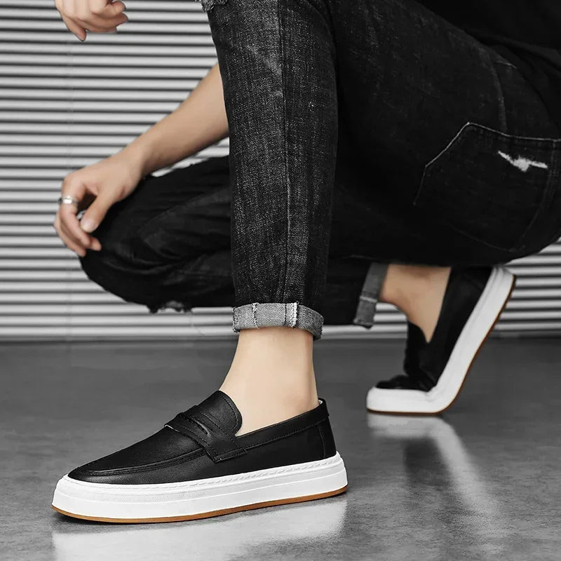 Zapatos de Cuero Genuino Moico
