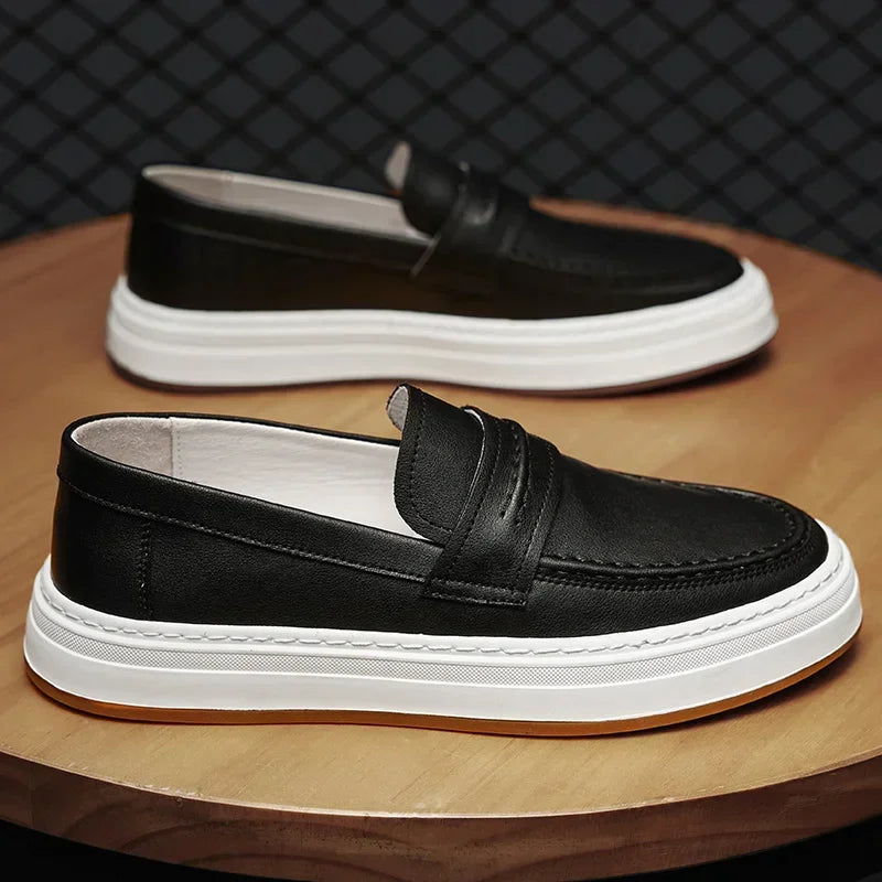 Zapatos de Cuero Genuino Moico