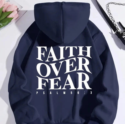 Sudadera con capucha la fe por Encima del Miedo